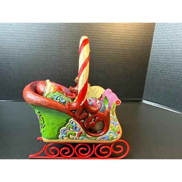 Jim Shore Jingle All the Way Winter Sleigh w/ ornament Set Heartwood Creek w/BOX - Picture 9 of 16